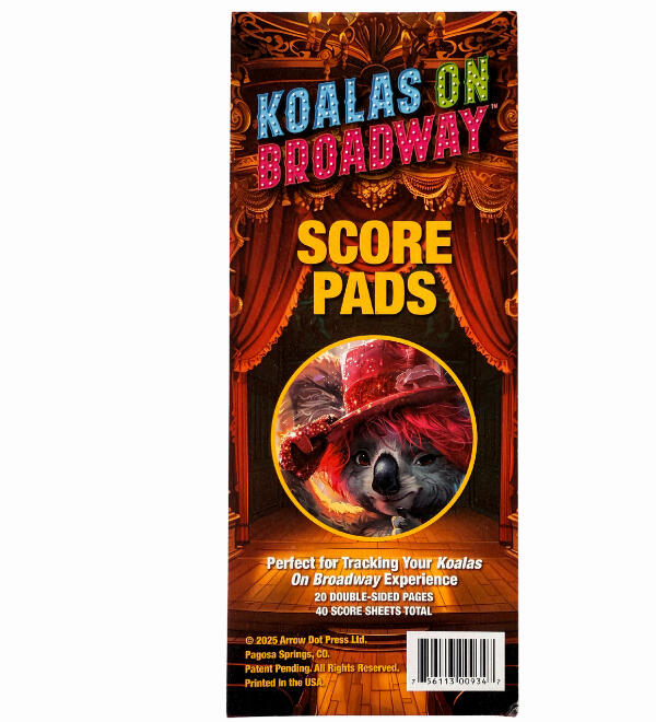 Koalas On Broadway Scorepad