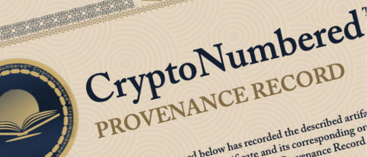 CryptoNumbered Provenance Record
